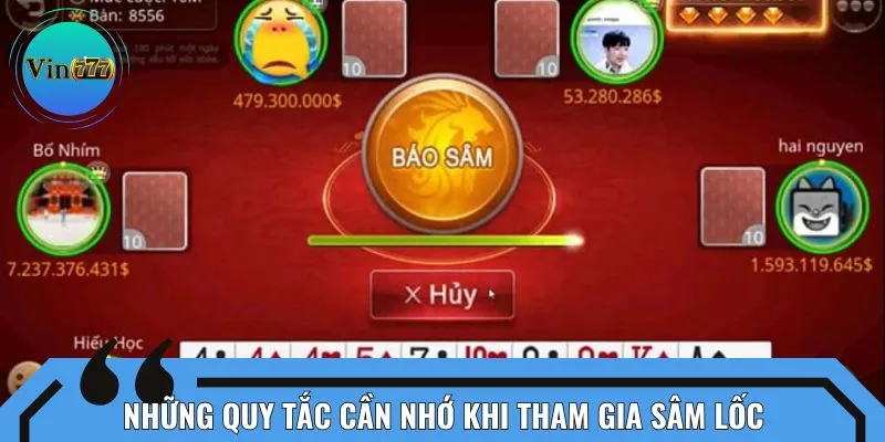 Những quy tắc cần nhớ khi tham gia sâm lốc