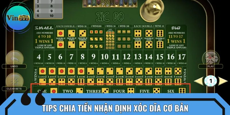 Tips chia tiền nhận định xóc đĩa cơ bản